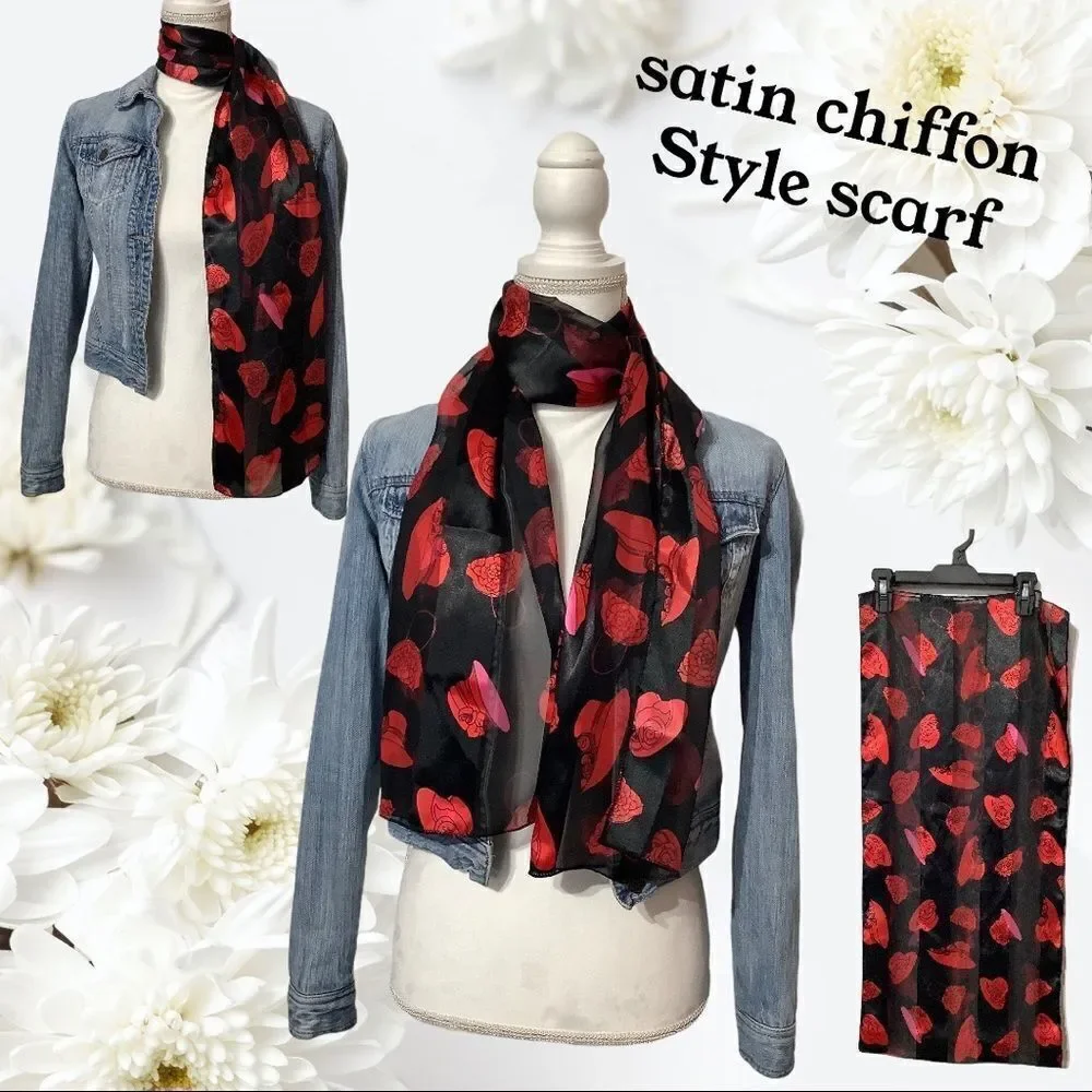 Like new - Stylish satin chiffon - chic elegant